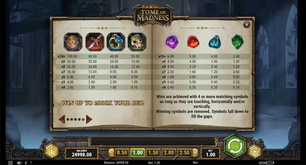 play-n-go-tome_of_madness paytable