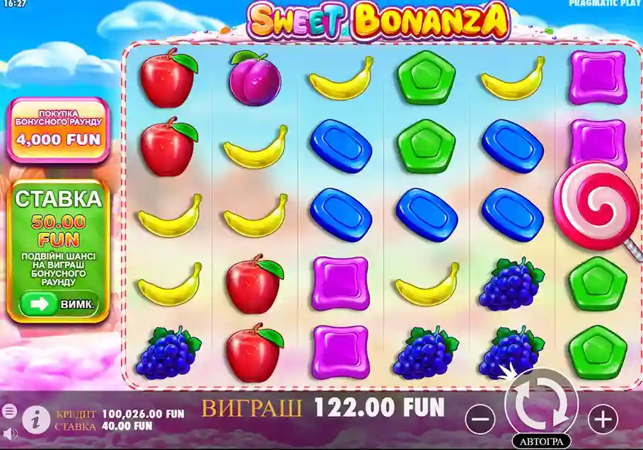 sweet bonanza playfield